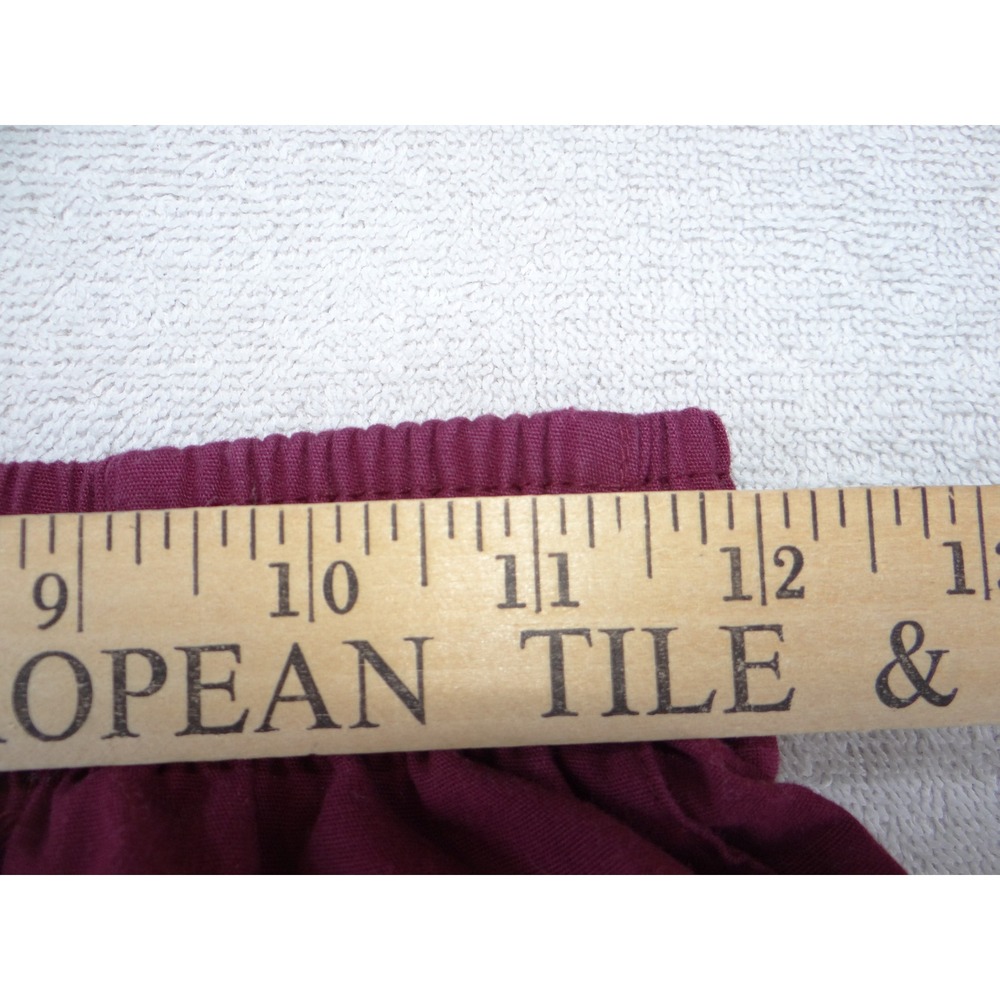 Butter-Soft‎ Womens Scrub Set Burgundy V-Neck Top Elastic Waist Pants Size Small - Picture 9 of 16